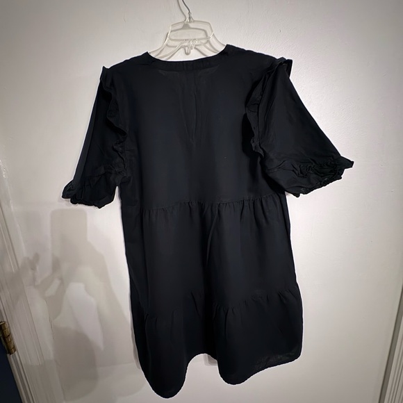 Goodthreads Linen Black Ruffled Peplum dress size Large - Picture 4 of 10